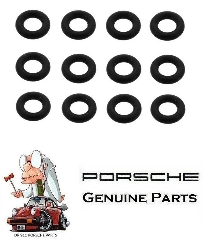 Porsche 911 986 Boxster vedação injetor de combustível O-Ring CONJUNTO DE 12 FABRICANTE DE EQUIPAMENTO ORIGINAL 9441109010 D16 - Imagem 1 de 1