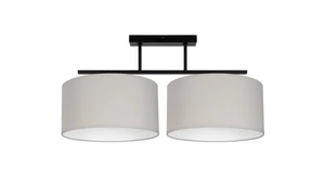 Lámpara de Techo Tela Dormitorio Negro Gris E27 L:70CM Pasillo Deckenleuchte - Imagen 1 de 4