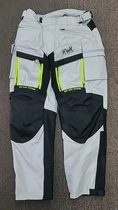 HWK Motorcycle Men’s 30x31 Motocross NWT Padded White Black Rider Pants - Picture 1 of 11