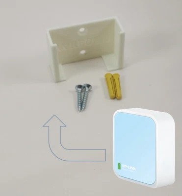 Soporte de pared de montaje en pared para router TP Link Nano WIFI WR802N - blanco