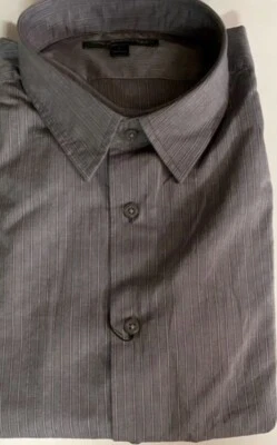 Camisa John Varvatos EE. UU. Para Hombres Extra Grande Gris Rayas Abotonada Nueva Con Etiquetas Foto 1 de 4