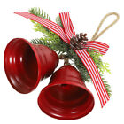 Christmas Double Bells Metal Decorative Small Holiday Ornament