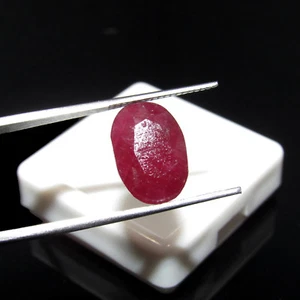 Fabulous 8.90Cts Oval Cut Natural Loose Red Brazilian Ruby Gemstone Gem CH 7317 - Picture 1 of 3
