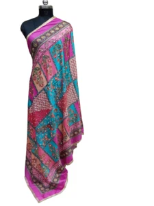 Pakistani Dupatta Women Heavy Mirror & Bead Handwork Perfect Weddings Festivals - Picture 1 of 8