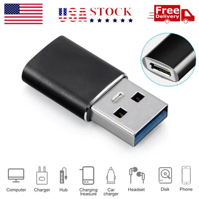 Type-C Female to USB USB-A Male Converter Adapter For iPhone 15, Samsung Phones - Image 1 of 4