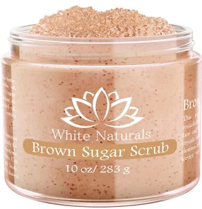 Brown Sugar Scrub, Organic Gentle Exfoliating Face & Body Scrub, 10 oz - Picture 1 of 8