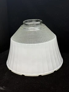 Prisma Fackel Glas Lampenschirm National Home Co. gekerbte Waffel - Bild 1 von 5
