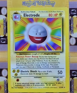 Pokemon Electrode Base Set Non-Holo Rare 21/102 WOTC 1999 - Picture 1 of 3