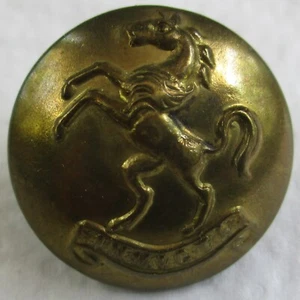 British Army:"QUEEN'S OWN WEST KENT YEOMANRY BRASS BUTTON" (Large, 22mm) - Picture 1 of 3