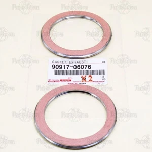 90917-06076  New  Genuine  OEM TOYOTA LEXUS Exhaust Pipe Connector Gaskets - 2pc - Picture 1 of 8