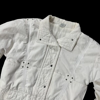 Abrigo Chaqueta Vintage Años 80 Blanco Punk Rocker Hinchado Grande Amanecer Importaciones Corea Foto 1 de 4