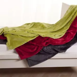 Coperta morbida 150 x 200 cm tinta unita microfibra soffice coperta soggiorno coperta Gözze coperta casa - Foto 1 di 22