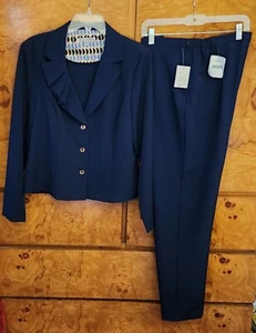 DANNY & NICOLE ~ BLUE 2 PC. PANTS SUIT NWT'S ~ sz 14 - Picture 1 of 5