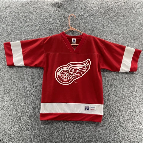 VINTAGE Detroit Red Wings Jersey Boys Youth Extra Large Sergei Fedorov #91 Red Cover