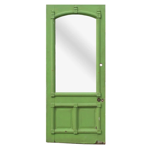 Reclaimed 34” Eastlake Door with Arched Window, NED2224 Cover