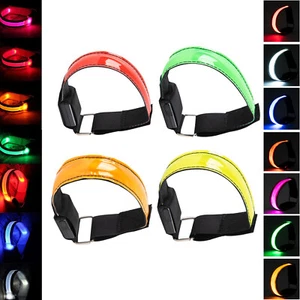 Led Wristbands Light For Runner Sports Night Running Adjustable Usb Charging - Picture 1 of 18