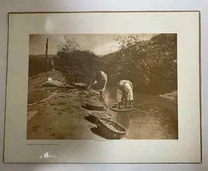 Edward Curtis WASHING WHEAT Photogravure produced by Beaux Arts Sepia Toned - Picture 1 of 5