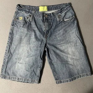 Vintage Encye Jean Shorts Medium Wash Mens 38 Baggy Y2K Hip Hop 90s - Picture 1 of 6