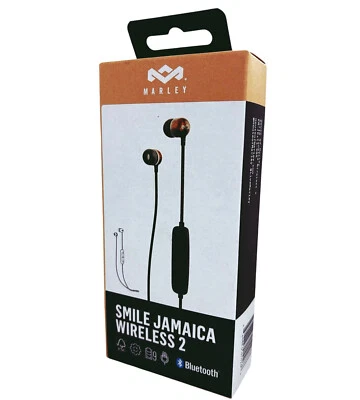 House Of Marley Smile Jamaica Wireless 2 Bluetooth NeckBand In-Ear Headphones