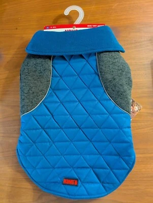 Chaqueta acolchada tejida Kong azul (grande) resistente al agua gancho reflectante lazo Foto 1 de 4