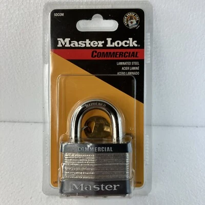 Master Lock Commercial Laminated Steel 5DCOM New with 2 Keys - Image 1 of 2