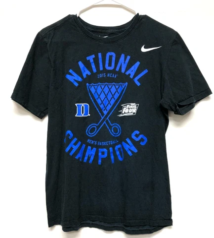 Nike Mens Black Graphic T Shirt - NCAA Duke National Champions - Size M Cover
