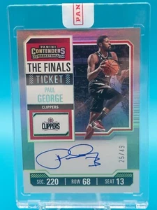 PAUL GEORGE 2023-24 PANINI CONTENDER VETERAN TICKET  AUTO /49 - Picture 1 of 2