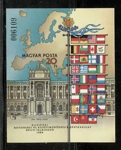 HUNGARY 1986, EUROPA SECURITY & COOP. CONF. - VIENNA, Sc. 3005 IMPERFORATE, MNH - Picture 1 of 1