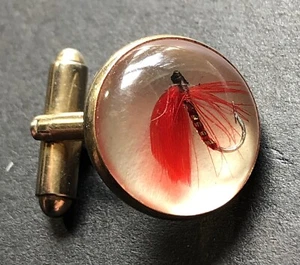 Señuelo vintage con gemelos rojos en Lucite - Imagen 1 de 2