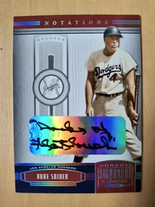 DUKE of Flatbush SNIDER Inscription Auto Card 2005 Donruss Signature Notations/5 - Picture 1 of 2
