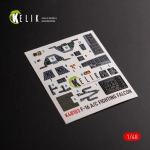 1/48 ResKit K48103 F-16A/C - interior 3D decals for Academy kit - Picture 1 of 4