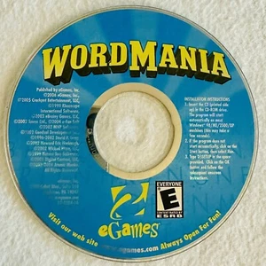 2006 eGames WORD MANIA Word Games For Your Brain PC-CD-ROM Windows 98/ME/2000/XP - Picture 1 of 1