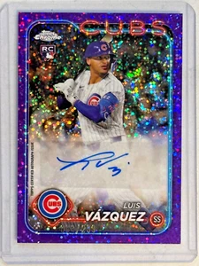 2024 Topps Chrome Update Luis Vazquez Purple Speckle Auto /299 Cubs Rookie Rc - Picture 1 of 2