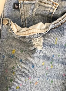 Judy Blue Distressed Paint Splattered Boyfriend Fit Jeans Art To Wear 14 W - Bild 1 von 11
