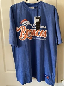 Denver Broncos T Shirt Mens Size Large NFL Blue Orange American Football BNWT - Picture 1 of 4