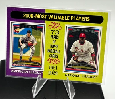 2006 MVPs 2024 Topps Heritage Ryan Howard & Justin Morneau No203 - Изображение 1 из 2