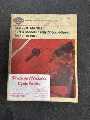 1978 1/2 TO 1983 HARLEY DAVIDSON OFFICIAL SERVICE MANUAL FL/FX MODELS 99482-83 - Image 1 of 3