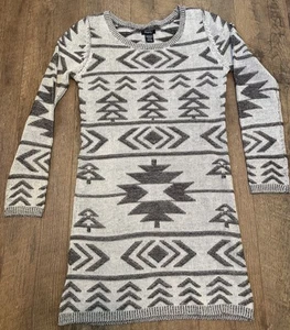 Rhapsody Damen Herbst Pullover Kleid mittelbraun Südwesten Indianer Azteken - Bild 1 von 9