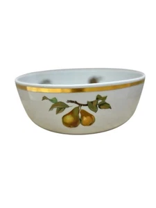 Royal Worcester Evesham Gold grande ciotola rotonda servizio frutta bordo oro 10" - Foto 1 di 9