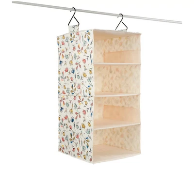 Lug 4-Shelf Convertible Hanging Organizer-Hitch-Hummingbird Floral-NEW-V55115 - Image 1 of 4