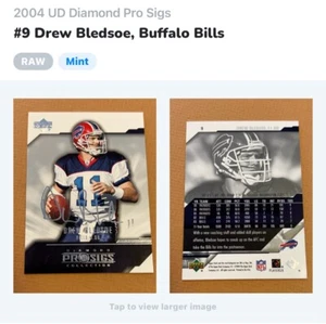 2004 ~ DREW BLEDSOE #9 / UPPER DECK - PRO SIGS FOOTBALL CARD / MINT - Picture 1 of 23