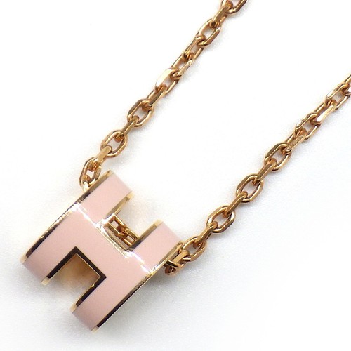 HERMÈS Collana HERMES Mini Pop H Rosa Dragiee Lacca Metallo Placcato Oro Rosa