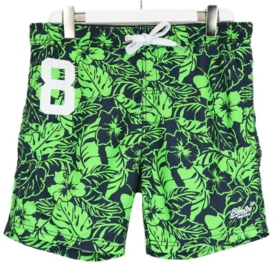 Superdry Bañador Hombre Pequeño Estampado Verde Logo Con Bolsillo con Cremallera Foto 1 de 4