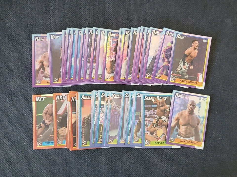 2021 Topps WWE Heritage Wrestling Rainbow Foil Roster Set Pick Your Card #1-100 - Image 1 of 1