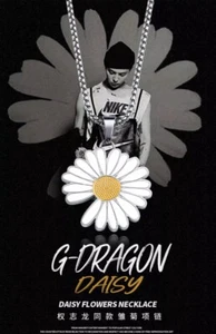 G-Dragon GD Daisy Flower Necklace Sweater Chain All-match Pendant 33*47mm  - Picture 1 of 11