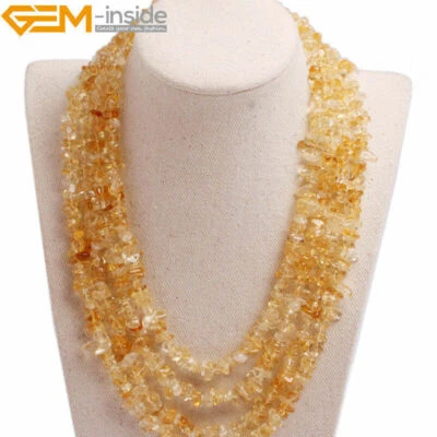 Collar largo hecho a mano de varias hebras con racimo de astillas llamativas de 17-20 pulgadas Foto 1 de 4