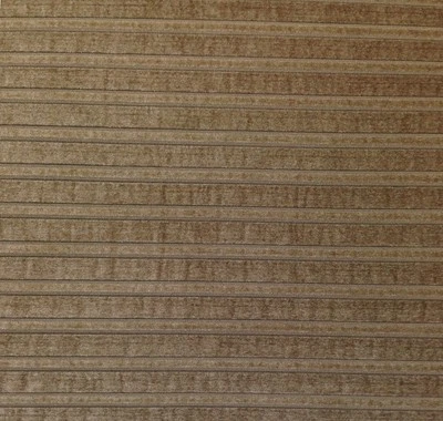 KASLEN CHENILLE STRIPE BEIGE TAN RAILROADED UPHOLSTERY FABRIC BY THE YARD 56"W - Image 1 of 4