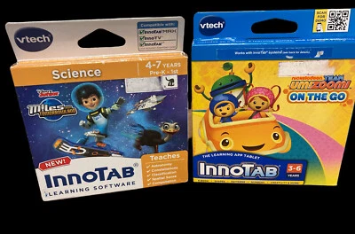 Vtech InnoTab Lot Of 2 Games Doc Mcstuffins School Of Medicine, Team Umizoomi - Image 1 of 4