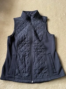 FILA Sport Vest W's XS Black Full Zip Jacket Pockets Quilted Lightweight - Picture 1 of 7