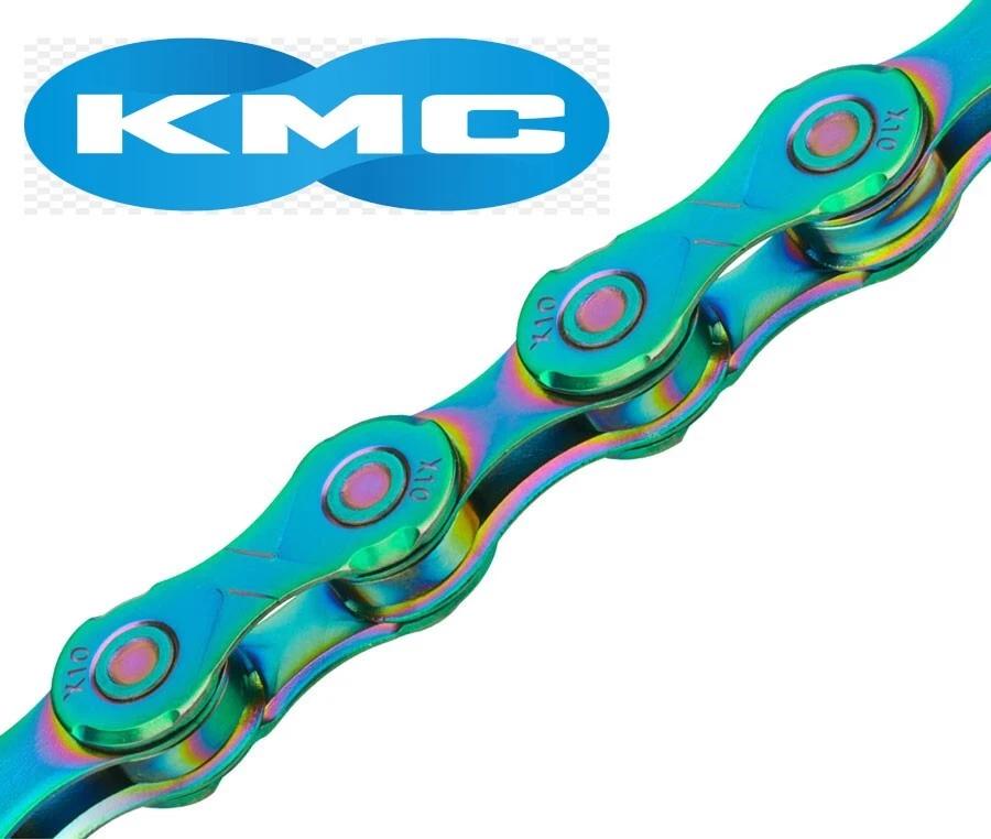 KMC X10 10 Speed Bike Chain fits Shimano SRAM Campy Road MTB Aurora Greenish - Image 1 of 1